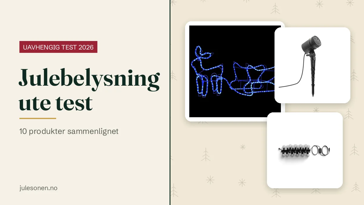 Julebelysning ute test