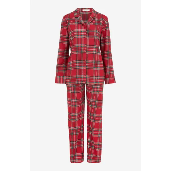 Rød rutete flanellpyjamas fra Cellbes