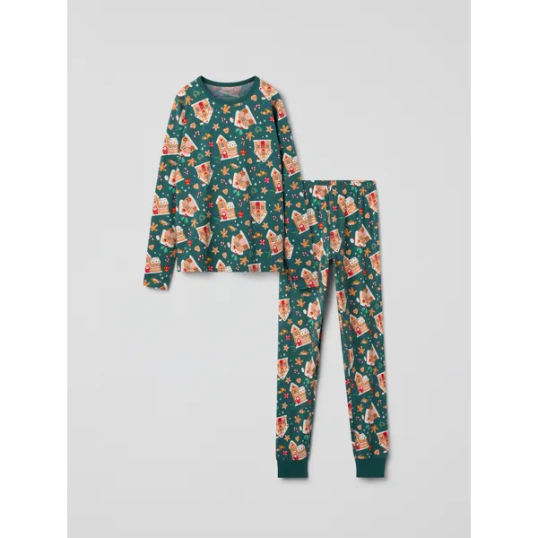 Grønn julepyjamas for voksne fra Polarn O. Pyret