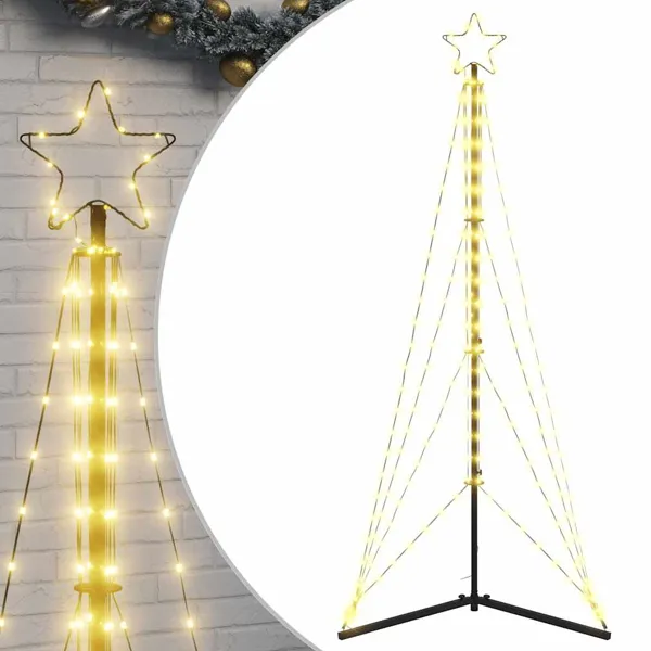 vidaXL LED-juletre 363 LED varmhvit 182 cm